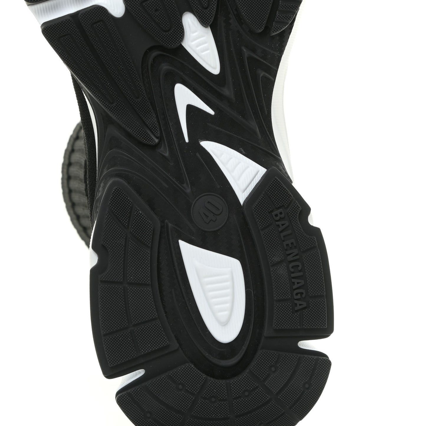 Technical Ribbed 3D Recycled Knit Bi-Color Womens Speed 3.0 Sneakers 40 Black White