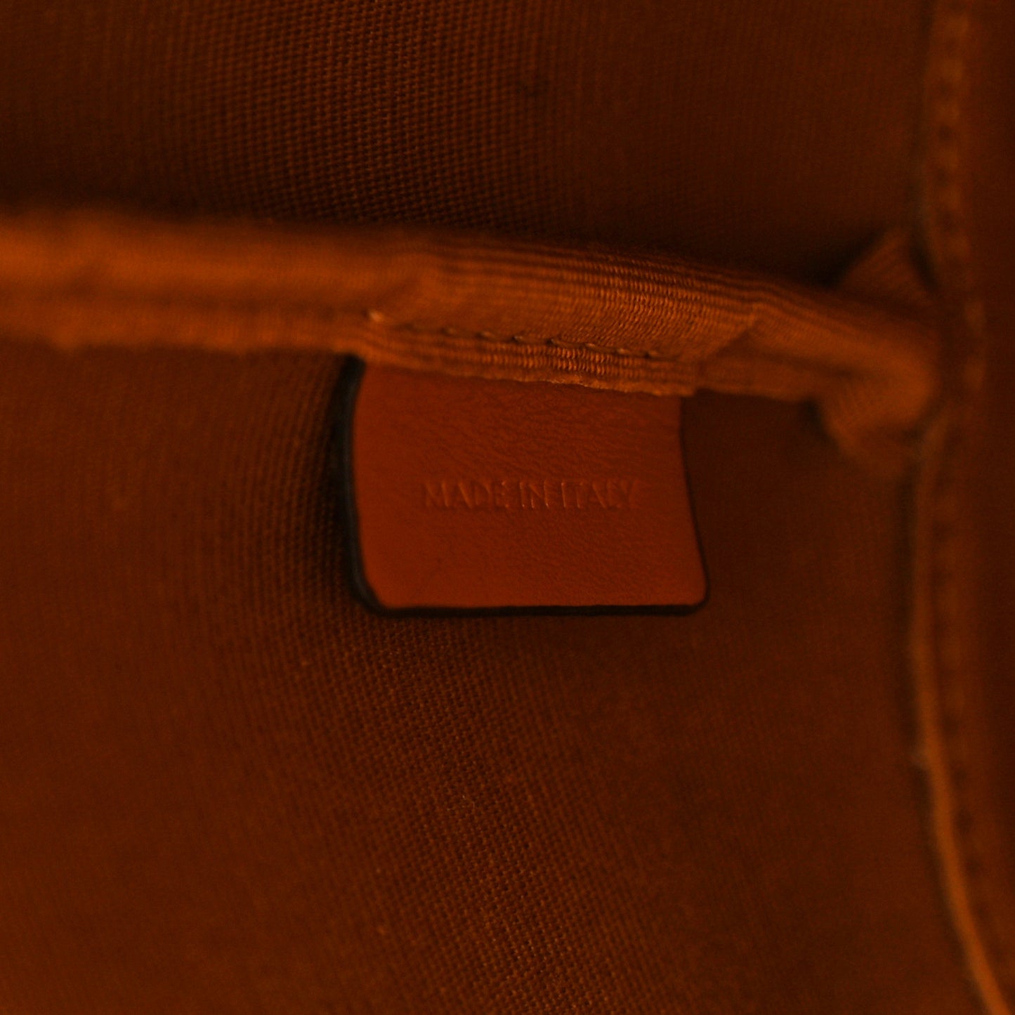 Triomphe Canvas Calfskin Small Bucket Bag Tan