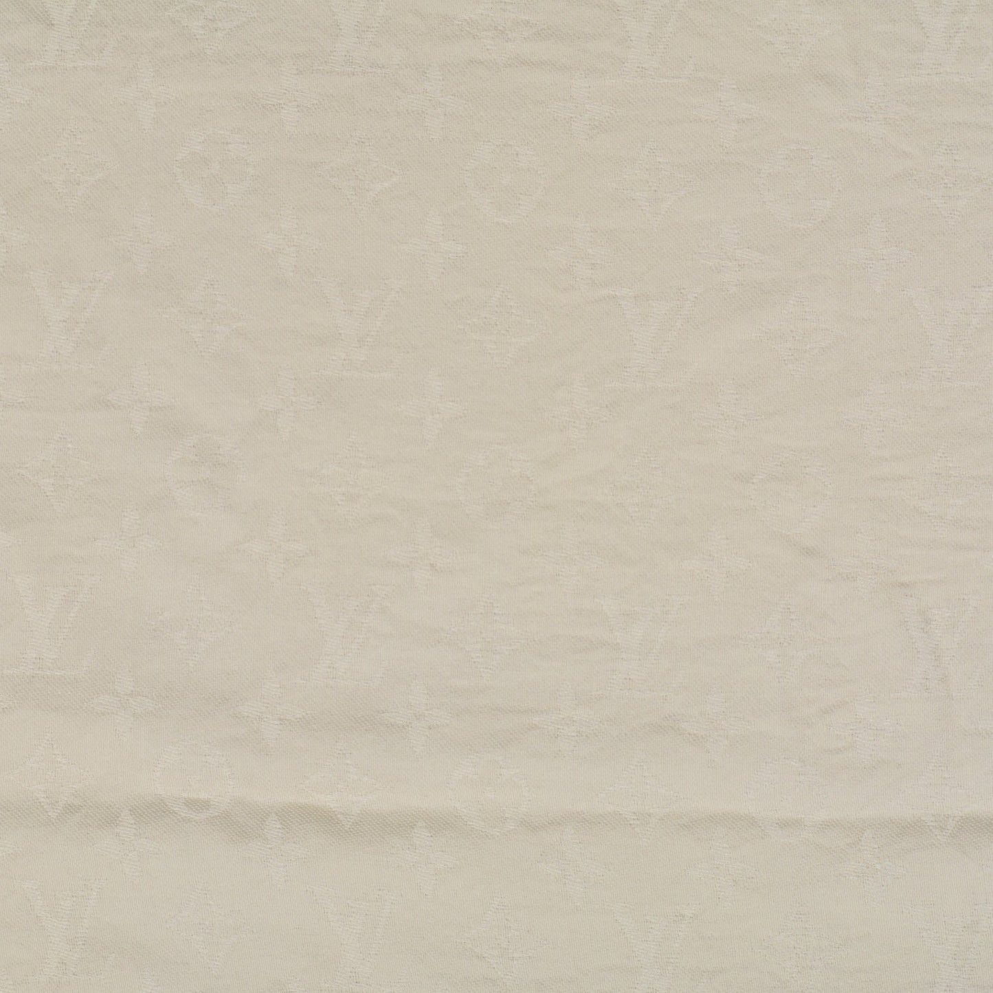 Wool Silk Monogram Shawl White