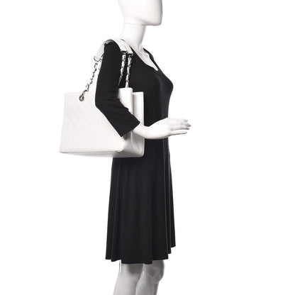 Chanel Caviar Quilted Grand Shopping Tote GST White 2 of 9