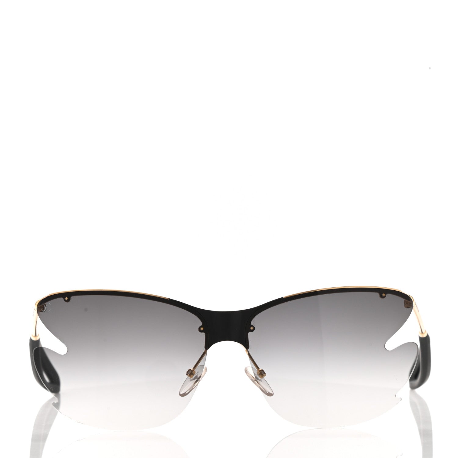 Louis Vuitton Bohemian Vuittony Square Sunglasses Z1233E Silver Mirror 2 of 10
