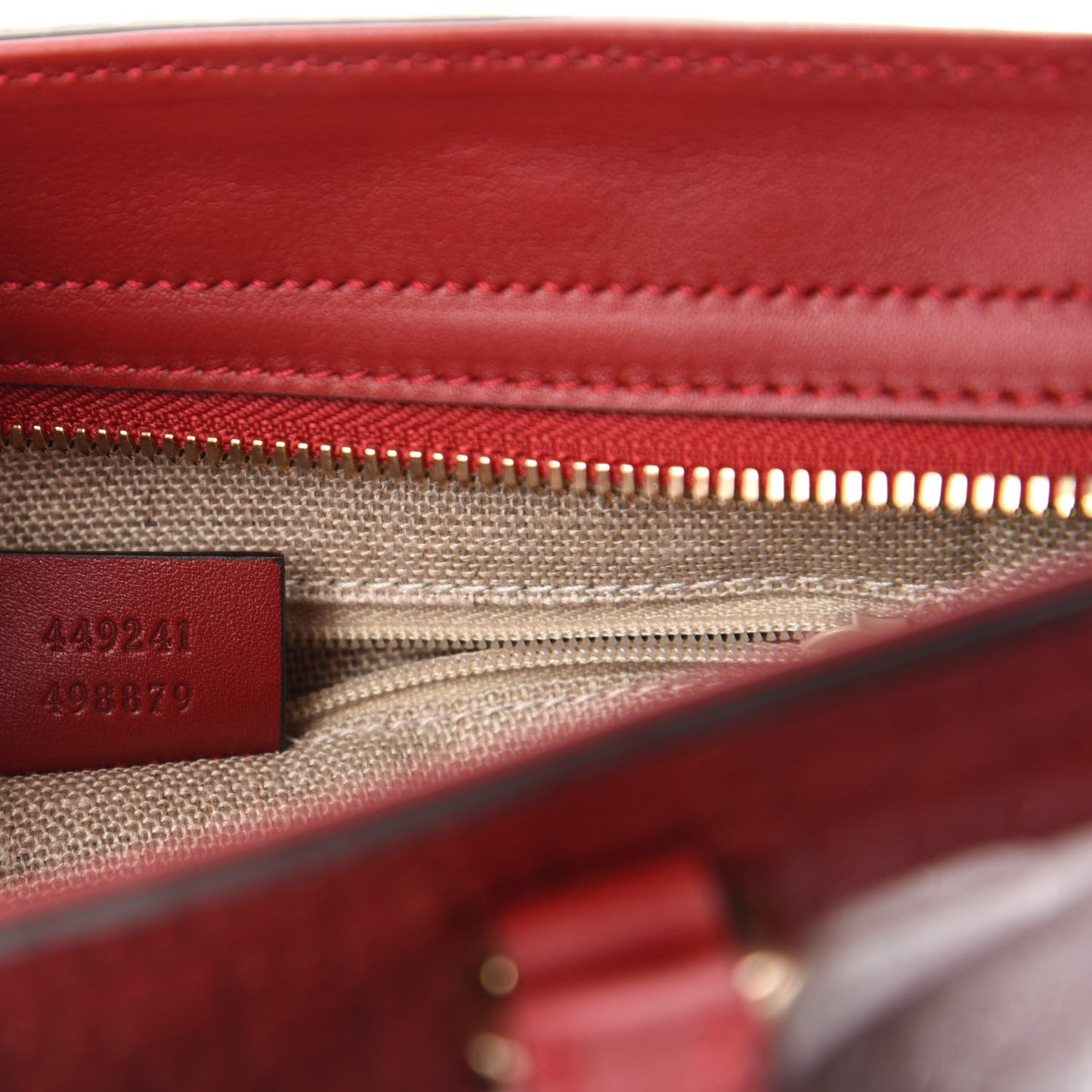 Microguccissima Small Bree Tote Red