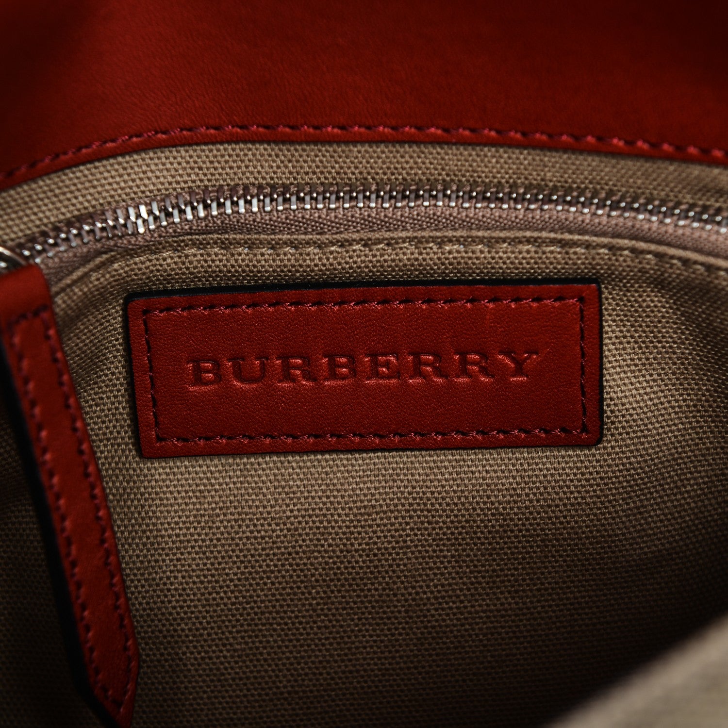Burberry Canvas House Check Small Henham Crossbody Red 6 of 8