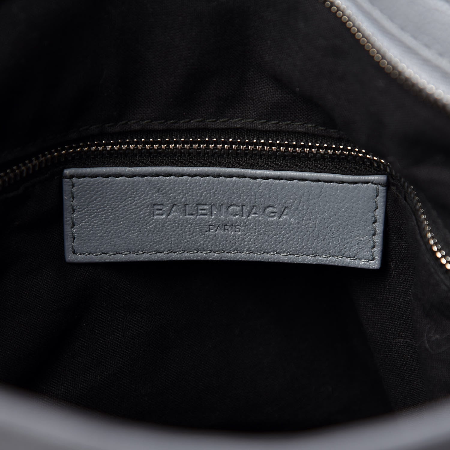 Balenciaga Chevre Silver Metallic Edge Hardware Velo Bleu Acier 7 of 9
