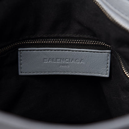 Balenciaga Chevre Silver Metallic Edge Hardware Velo Bleu Acier 7 of 9