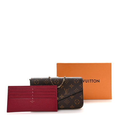 Louis Vuitton Monogram Pochette Felicie Chain Wallet Fuchsia 13 of 13