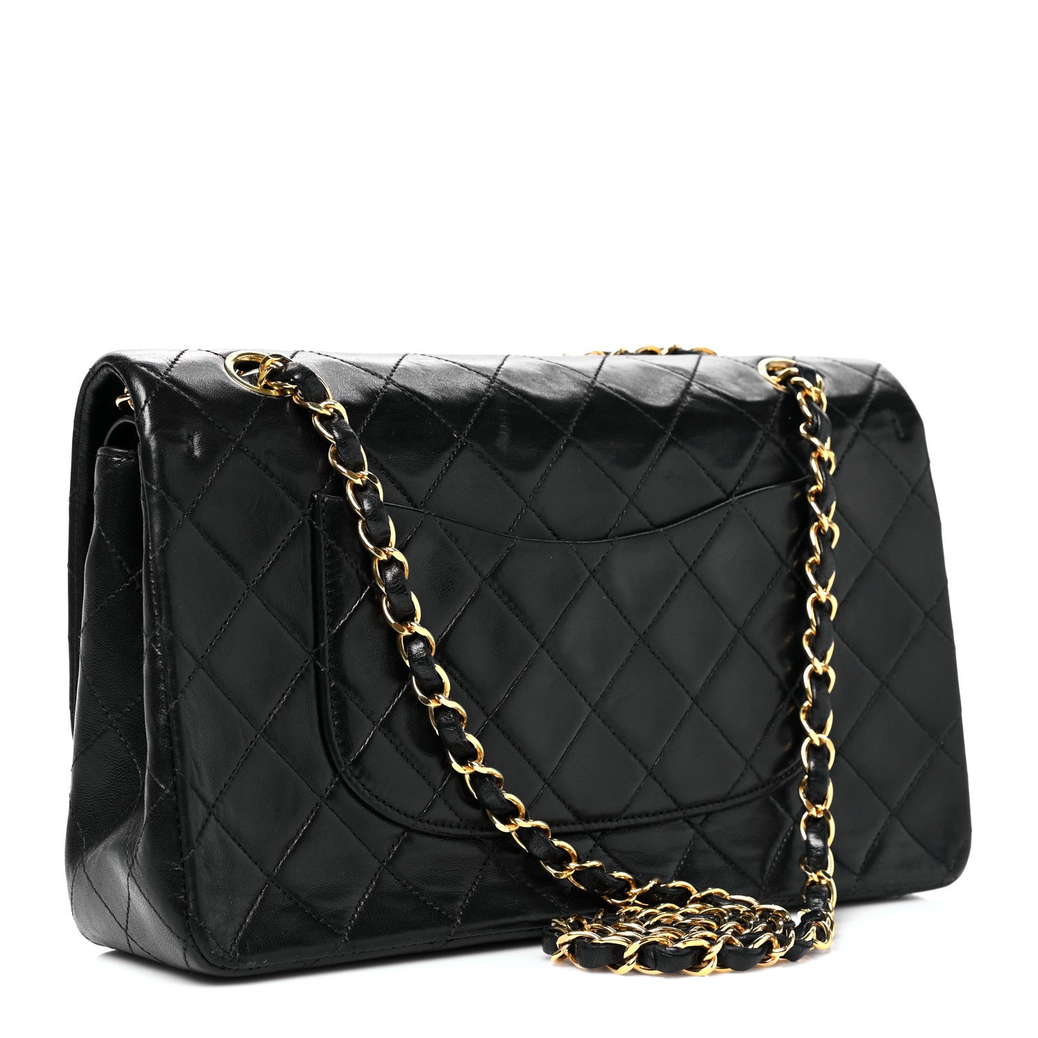 Chanel Lambskin Quilted Medium Double Flap Black 3 of 12