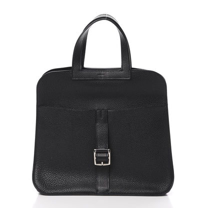 Hermes Taurillon Clemence Halzan 31 GM Black 3 of 12