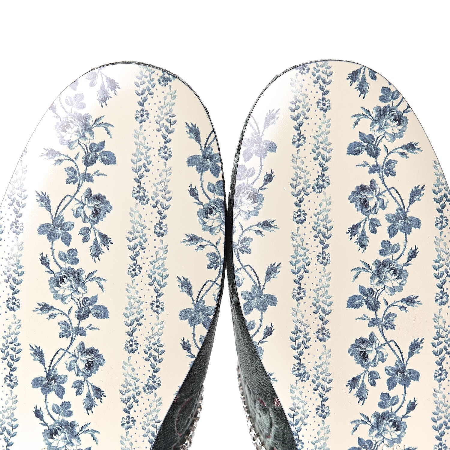Gucci Velvet GG Monogram Crystal Womens Slippers 38 Avio Dusty Pink Vintage Cocoa 7 of 9
