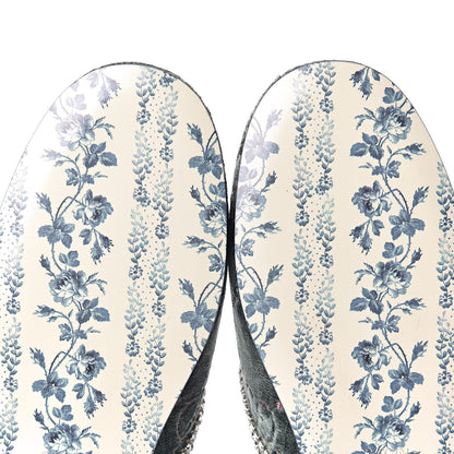 Gucci Velvet GG Monogram Crystal Womens Slippers 38 Avio Dusty Pink Vintage Cocoa 7 of 9