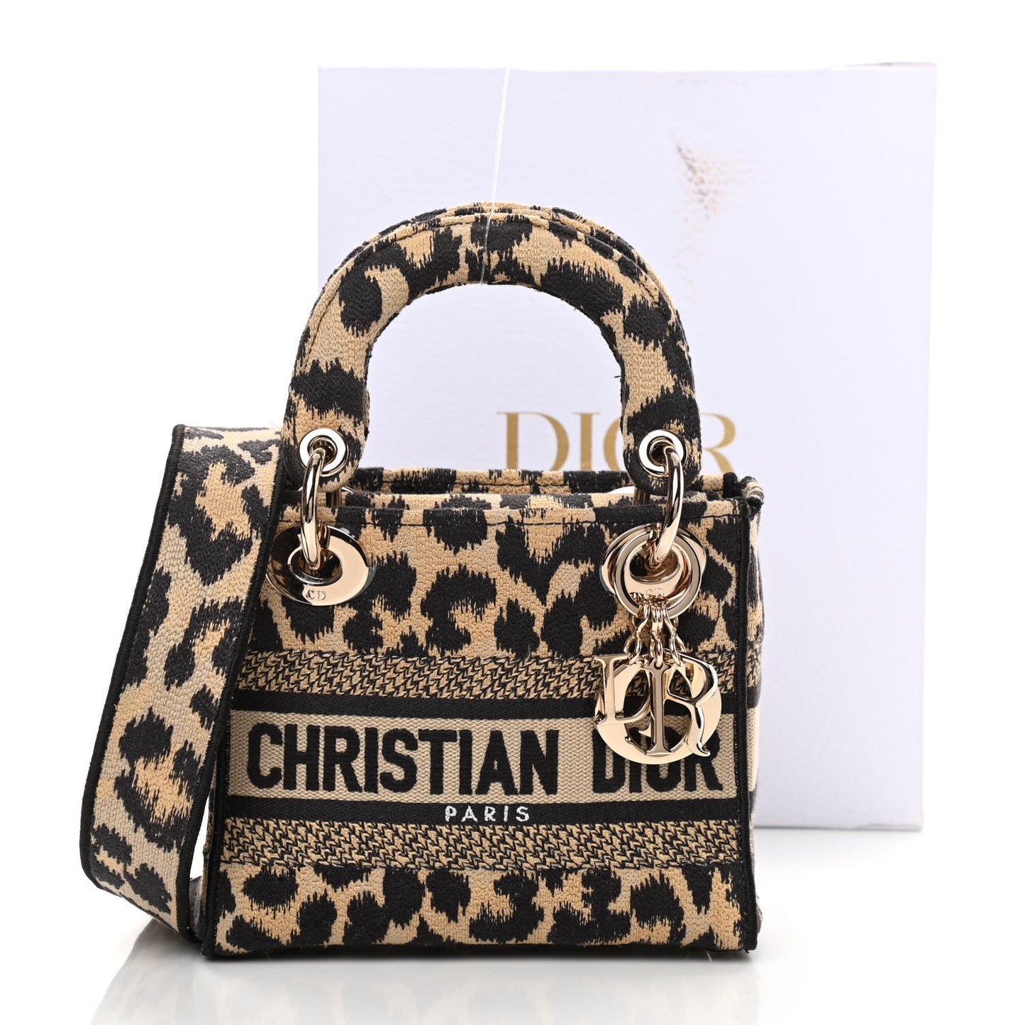 Canvas Mini Mizza Embroidered Lady D-Lite Beige Multicolor