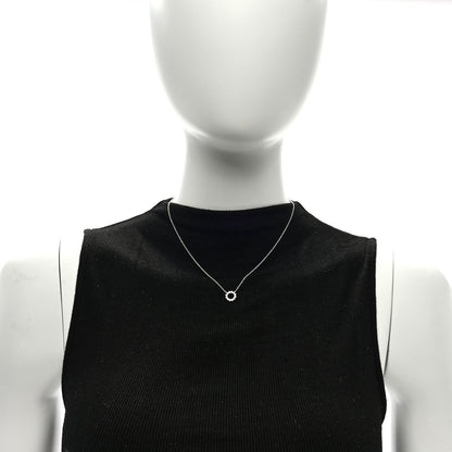 Tiffany Platinum Diamond Mini Open Circle Pendant Necklace 2 of 4