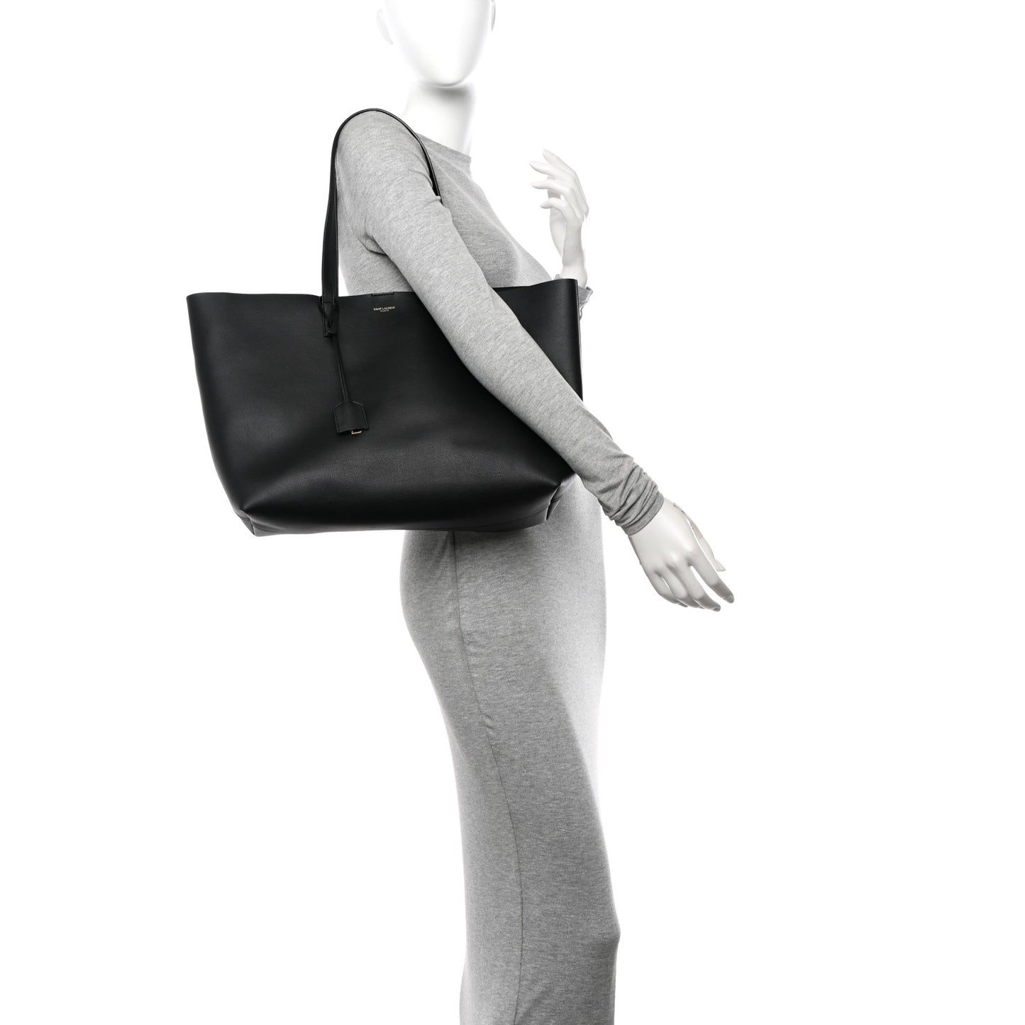 Calfskin Large Shopping Tote Black