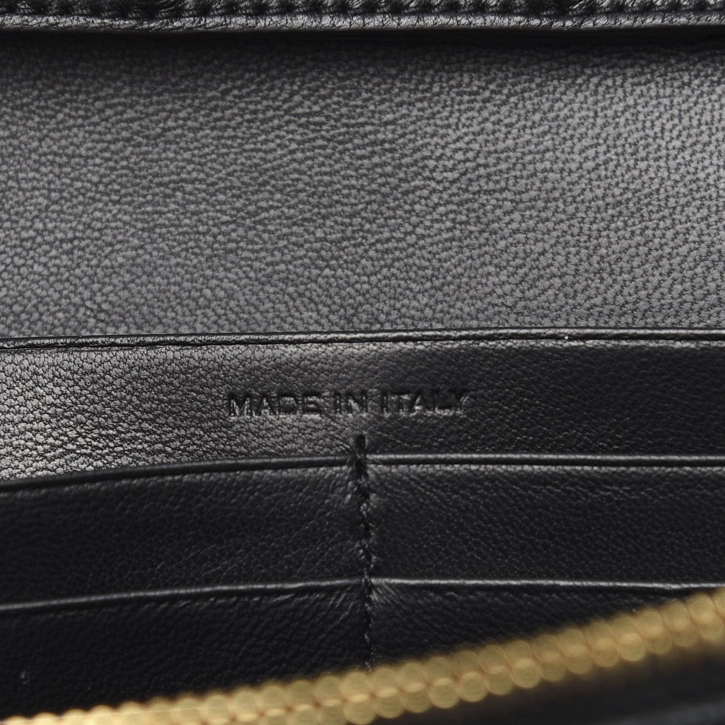 Textured Patent Calfskin Monogram Kate Chain Wallet Black