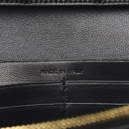 Saint Laurent Textured Patent Calfskin Monogram Kate Chain Wallet Black 6 of 10