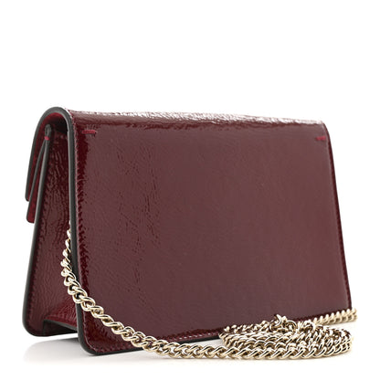 Gucci Crinkled Patent Mini Dionysus Shoulder Bag Rosso Ancora Red 2 of 8