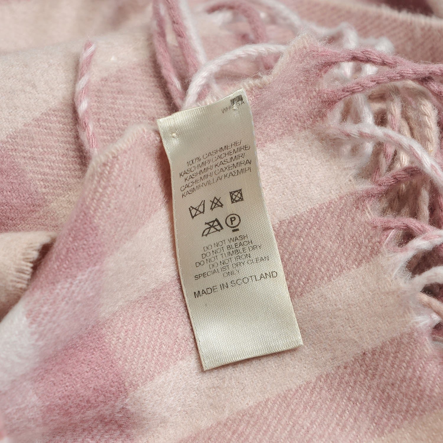 Burberry Cashmere Nova Check Scarf Pink 5 of 5