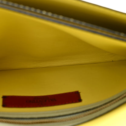 Valentino Garavani Nappa Watercolor Rockstud Wristlet Clutch Rose Green Yellow Sky 6 of 13