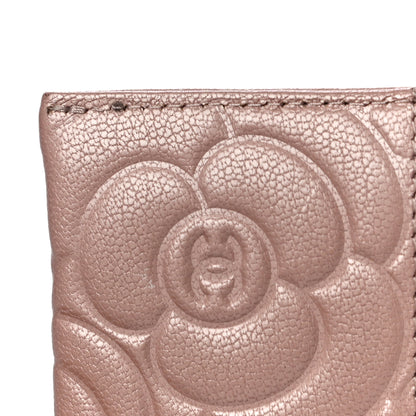 Chanel Goatskin Camellia Embossed Card Holder Light Pink 14 of 15