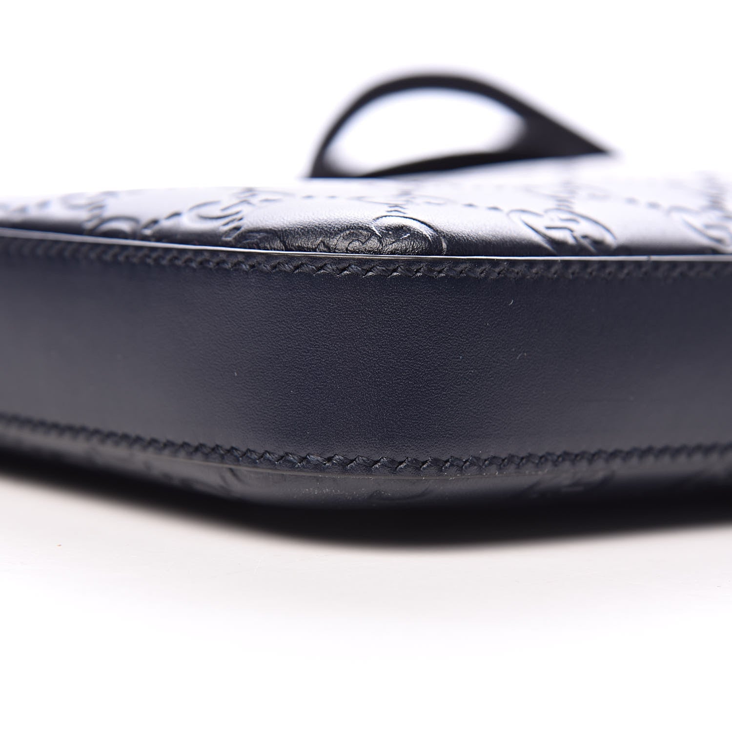 Gucci Guccissima Signature Medium Flat Messenger Bag Blue 8 of 10