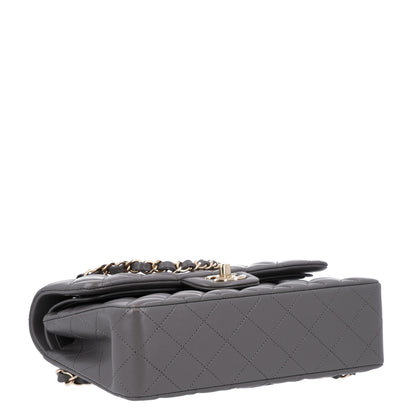 Chanel Lambskin Quilted Small Double Flap Grey 4 of 10