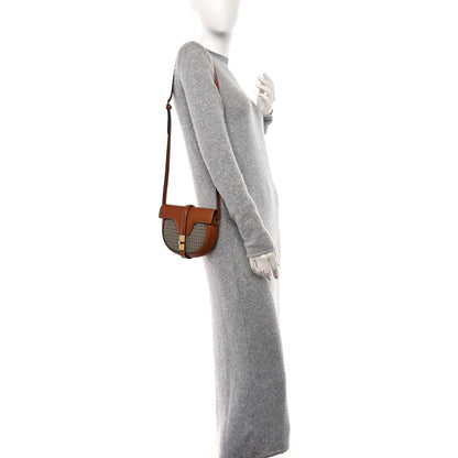 Celine Natural Calfskin Tweed Besace Small 16 Tan 2 of 14
