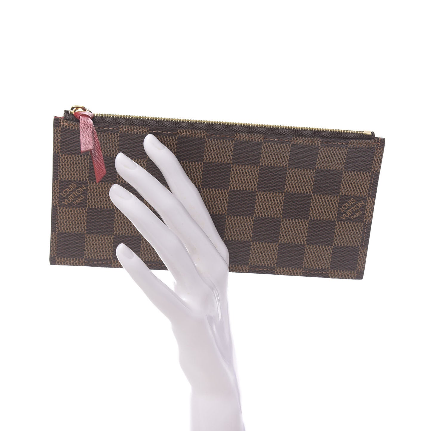 Damier Ebene Felicie Chain Wallet Zippered Insert