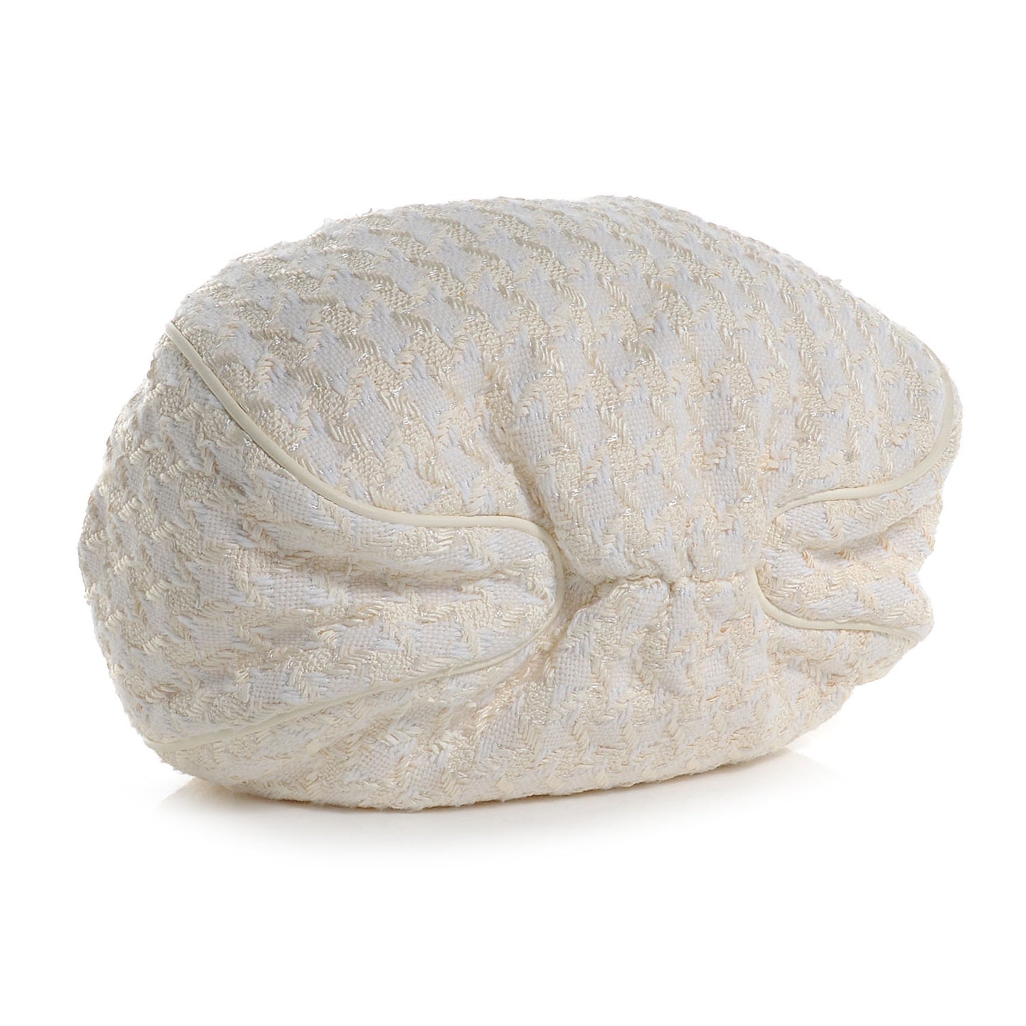 Tweed Boucle Knitting Bag Ivory
