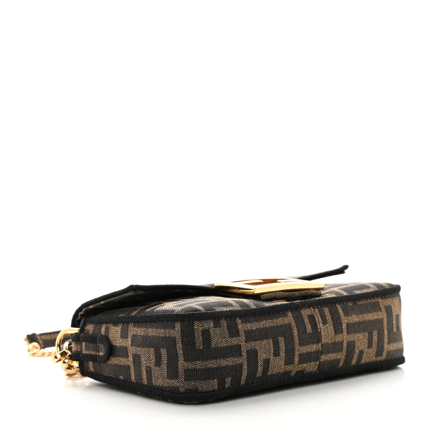 Fabric Jacquard FF 1974 Mini Baguette Tobacco Moro Black