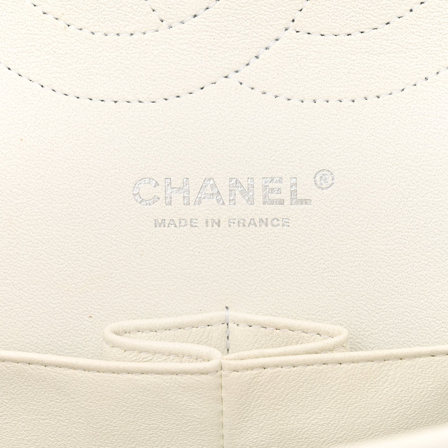 Caviar Quilted Jumbo Double Flap White