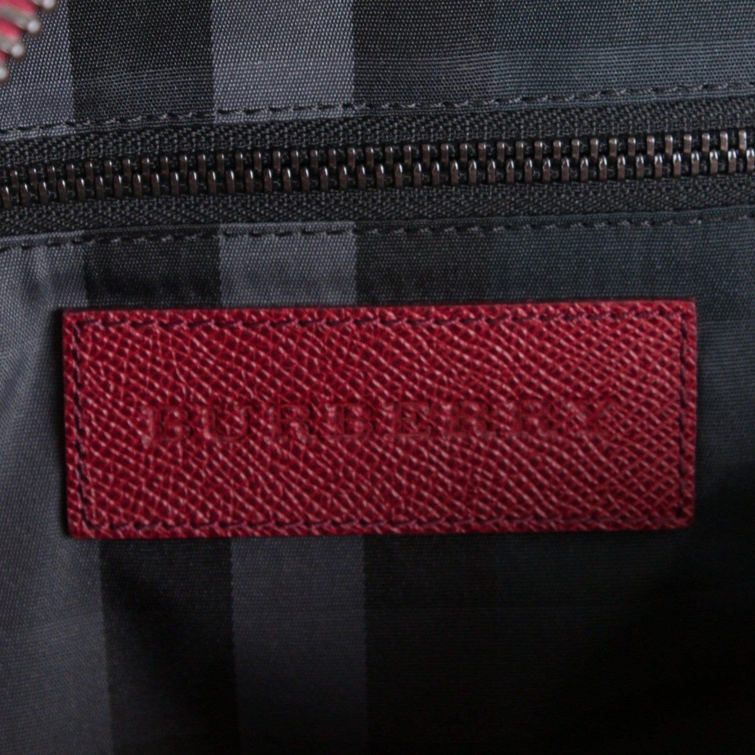 Burberry London Calfskin Boston Holdall 45 Cherry 6 of 6