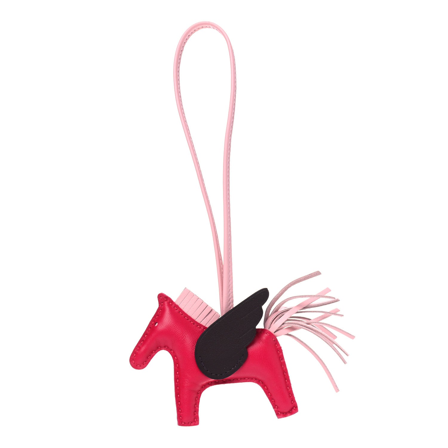 Hermes Milo Lambskin Grigri Rodeo Pegase Horse Bag Charm PM Framboise Rose Sakura Rouge Sellier 1 of 4