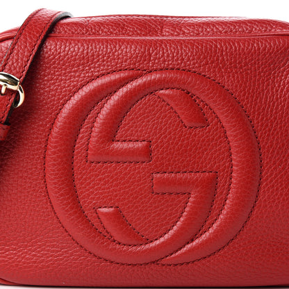 Gucci Pebbled Calfskin Small Soho Disco Bag Tabasco Red 10 of 11
