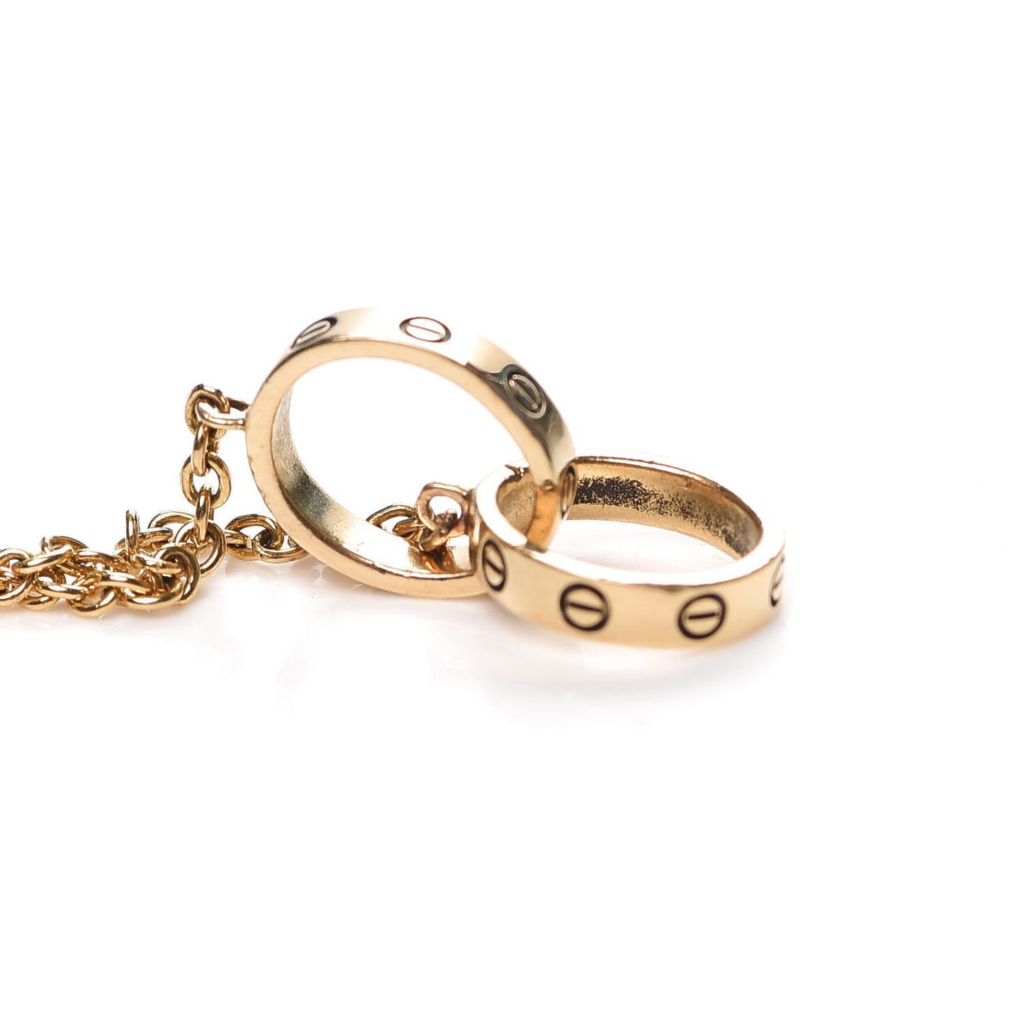 18K Yellow Gold Interlocking LOVE Necklace