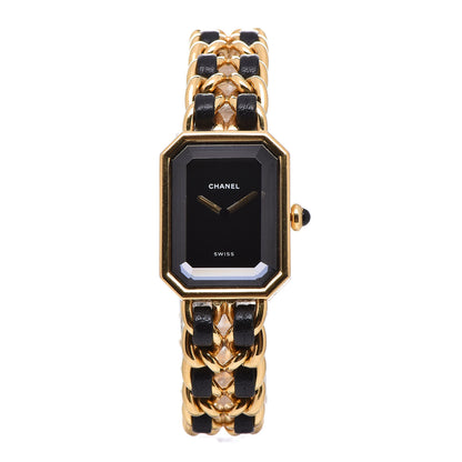 Chanel Stainless Steel Lambskin 20mm Chain Premiere Quartz Watch Gold XL 1 of 6