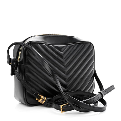 Saint Laurent Calfskin Matelasse Monogram Lou Camera Bag Black 3 of 11