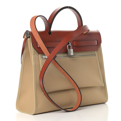 Hermes Vache Hunter Toile Officier Herbag Zip 31 PM Trench Cuivre 4 of 11