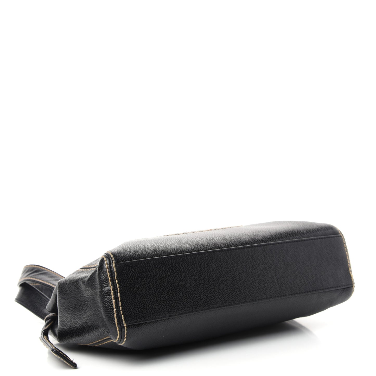 Caviar Stitched CC Shoulder Bag Black