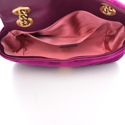 Gucci Velvet Matelasse Mini GG Marmont Shoulder Bag Fuchsia Violet Cyclamen 5 of 17