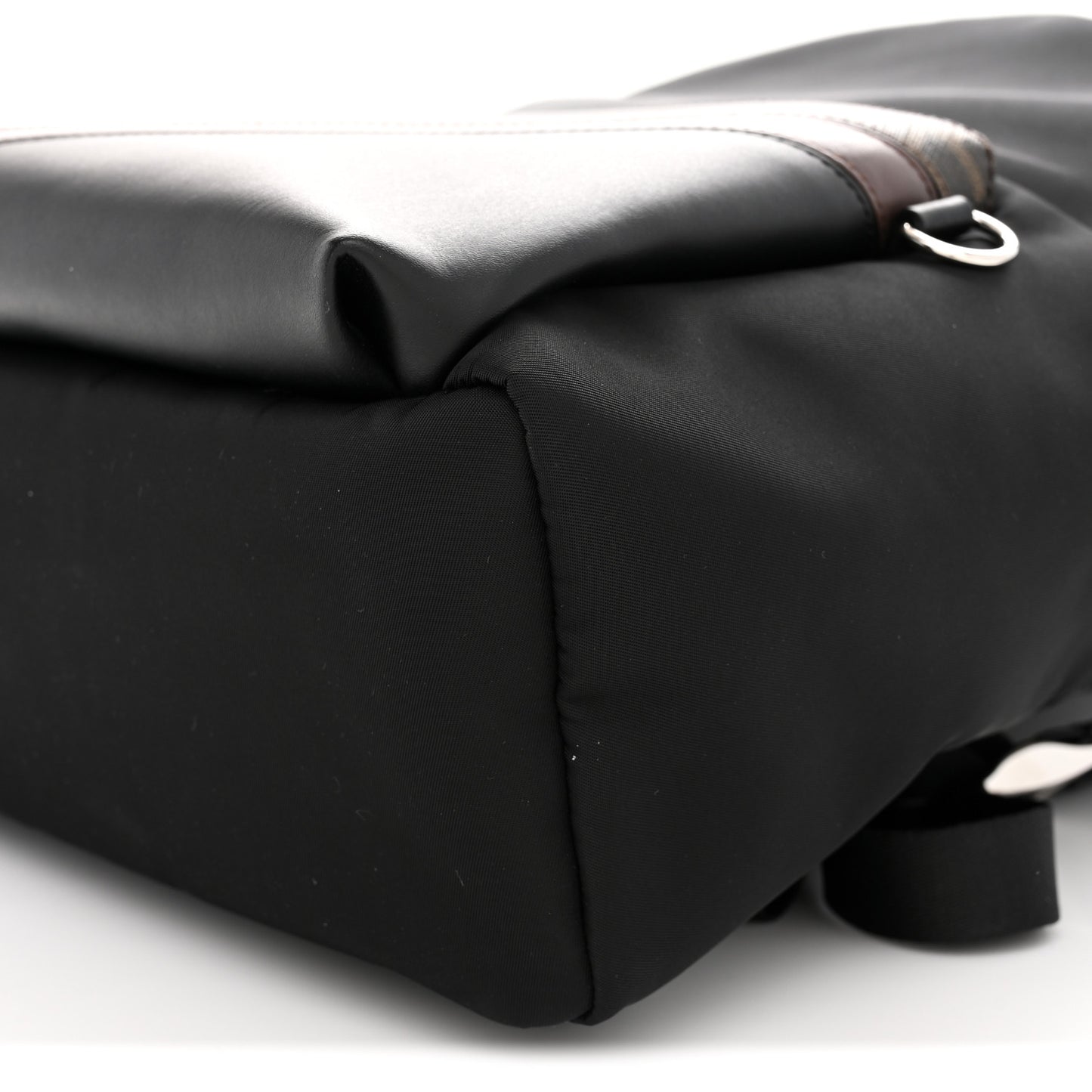 Glazed Fabric Nylon FF 1974 Diagonal Pouch Pocket Backpack Tobacco Moresco Black