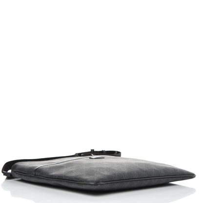 Gucci GG Plus Monogram Medium Flat Messenger Bag Black 4 of 9