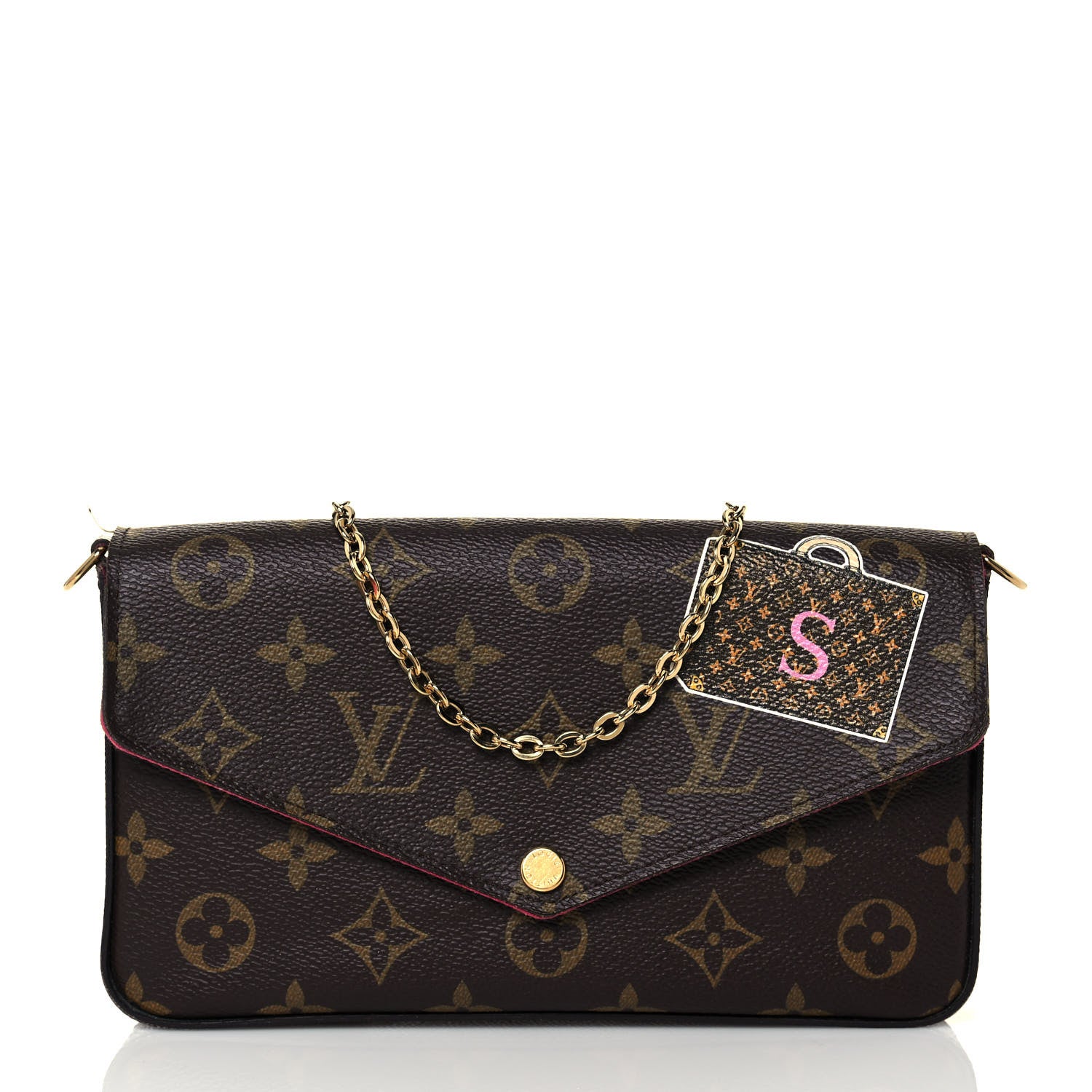 Louis Vuitton Monogram My LV World Tour Pochette Felicie Chain Wallet Hot Pink 3 of 13