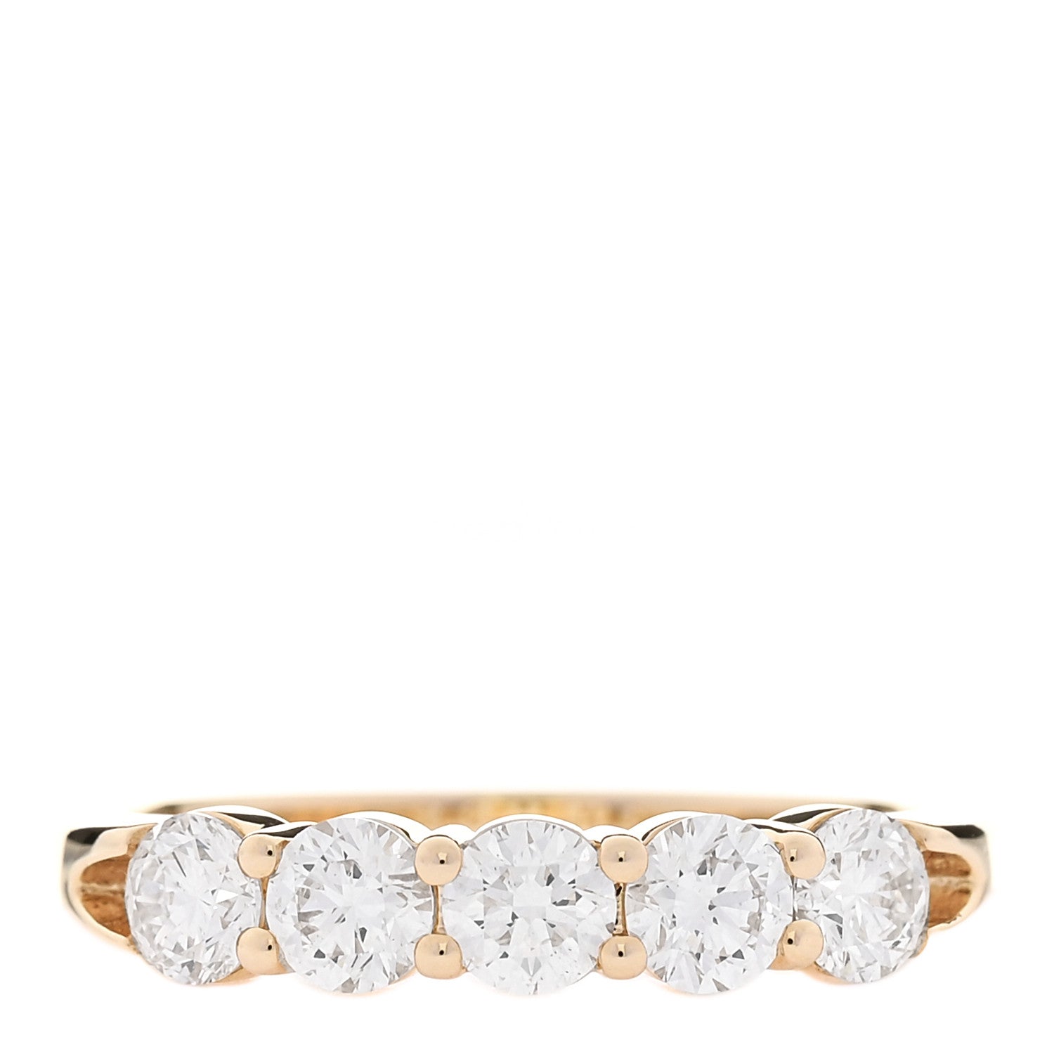 Parker & West by FASHIONPHILE 14K Yellow Gold Diamond .95ctw Five Stone Ring  54 7 1 of 4