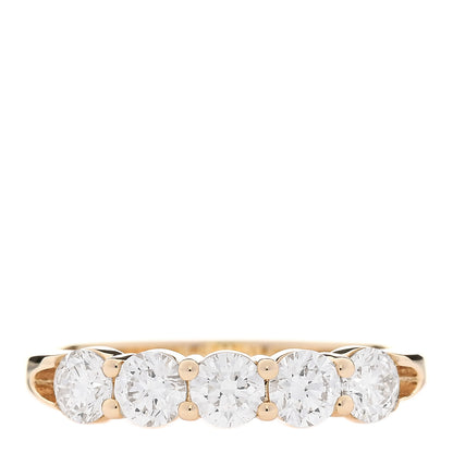 Parker & West by FASHIONPHILE 14K Yellow Gold Diamond .95ctw Five Stone Ring  54 7 1 of 4