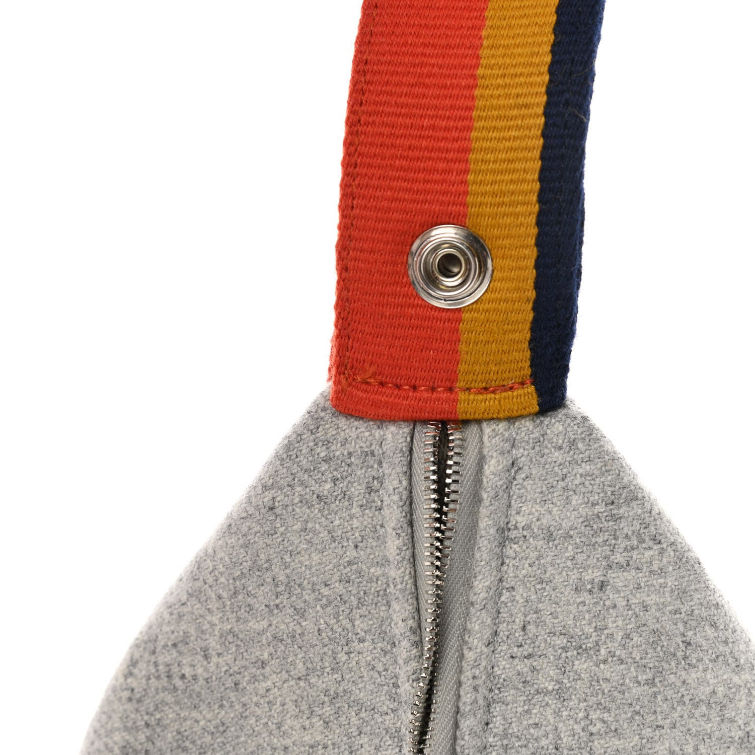 Hermes Canvas Large Bride-A-Brac Pouch Gris Flanelle 8 of 8