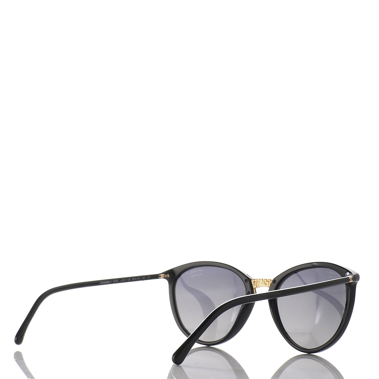 Chanel Acetate Polarized Butterfly Winter Sunglasses 5382 Black 3 of 10