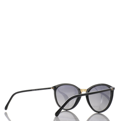 Chanel Acetate Polarized Butterfly Winter Sunglasses 5382 Black 3 of 10
