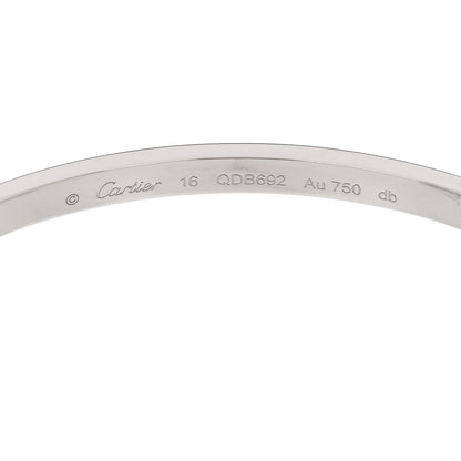 Cartier 18K White Gold Small LOVE Bracelet 16 5 of 6