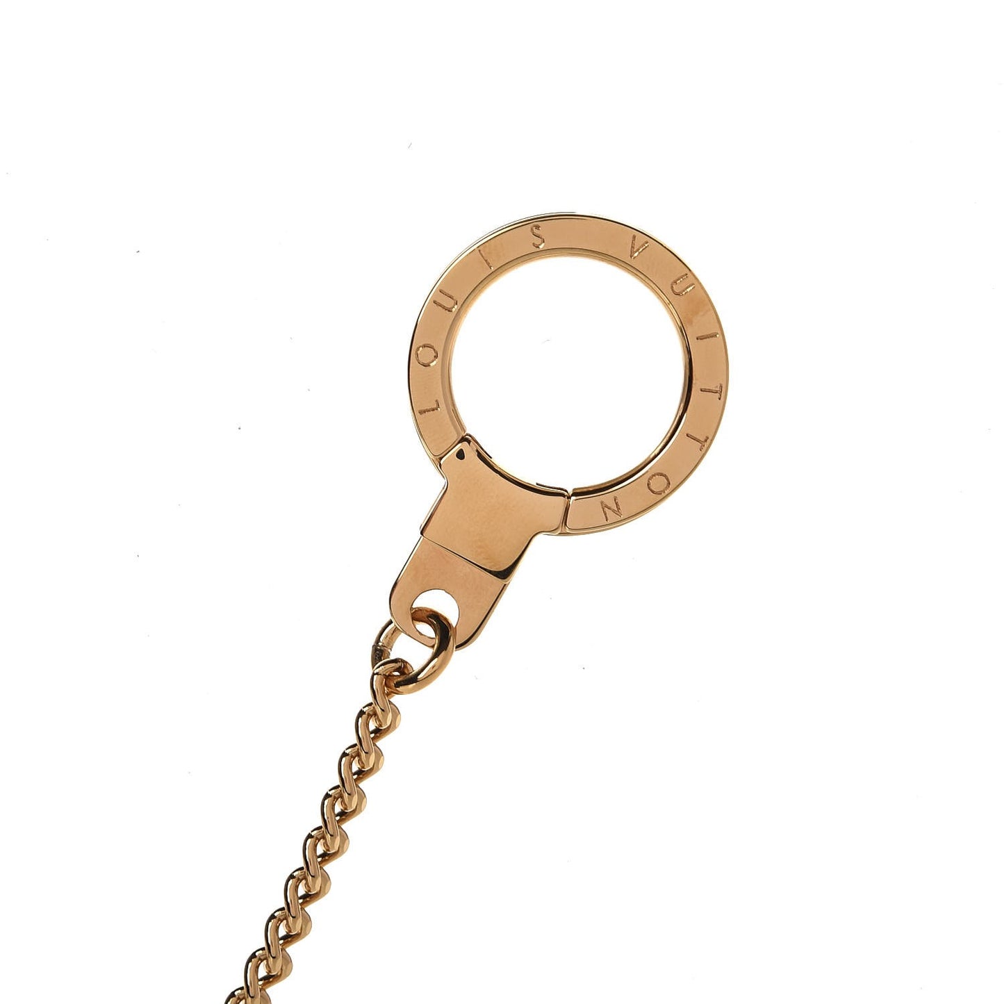 Metal Pochette Extender Key Ring Chain Gold