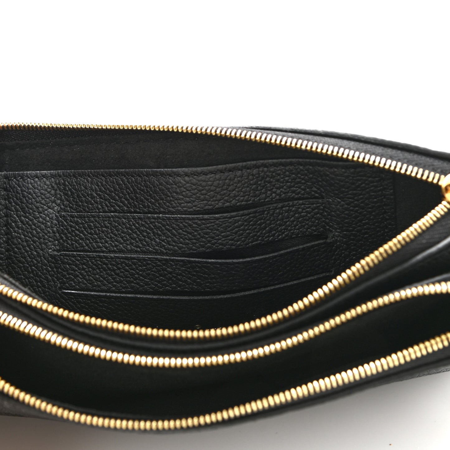 Empreinte Double Zip Pochette Black